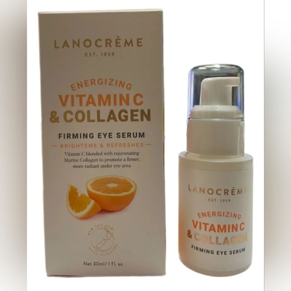 Lanocreme Vitamin C & Collagen Firming Eye Serum 1 fl oz, New In Box